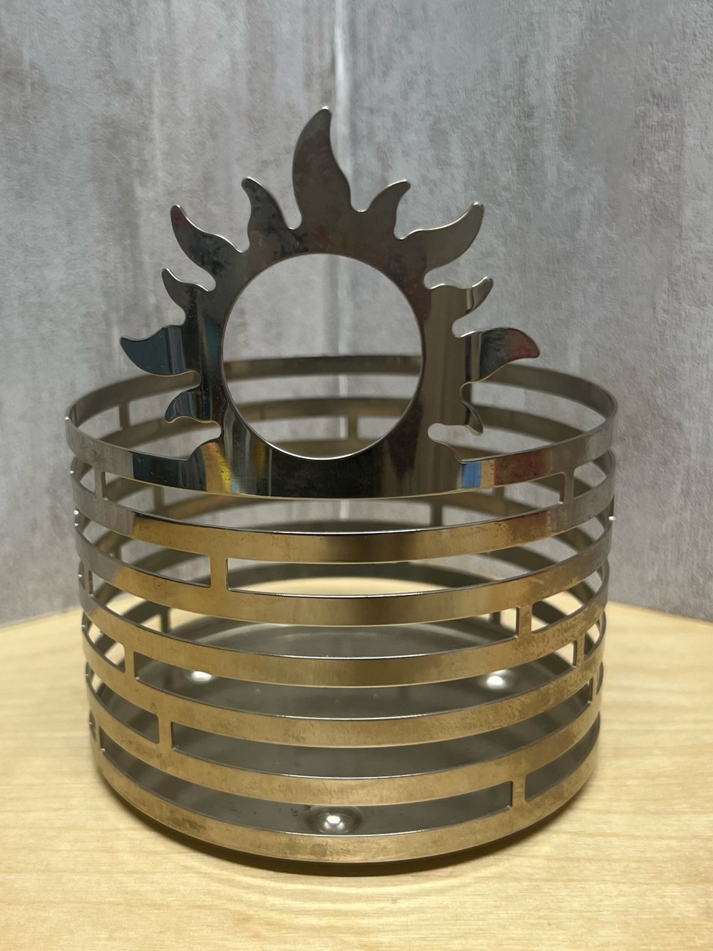 Silver Tone Slatkin & Co. Celestial Sunburst Candle Ring Bath and Body Works